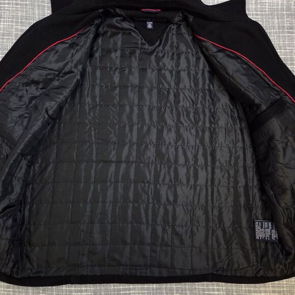 Tommy Hilfiger Classic Bomber Jacket Wool Blend Black Quilted Lining Men's XL - Picture 11 of 15